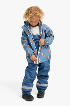 Børn Nordbjrn Regntøj-Nordbjørn Asperö Foret Regnsæt, Navy Squirrel