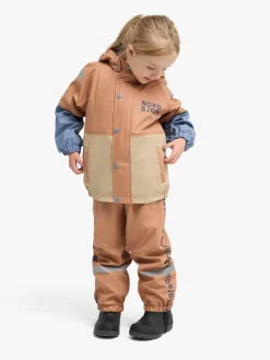 Regntøj|Nordbjrn Nordbjörn Bergen Foret Regnsæt, Camel/White Pepper Beige/Blå