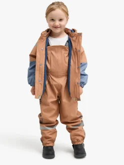 Regntøj|Nordbjrn Nordbjörn Bergen Foret Regnsæt, Camel/White Pepper Beige/Blå