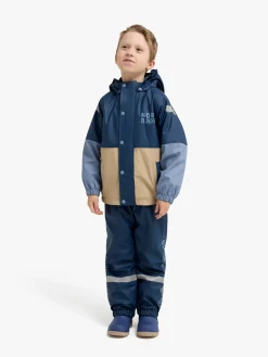 Regntøj|Nordbjrn Nordbjörn Bergen Foret Regnsæt, Insignia Blue/White Pepper Beige