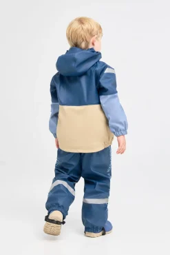 Regntøj|Nordbjrn Nordbjörn Bergen Foret Regnsæt, Insignia Blue/White Pepper Beige