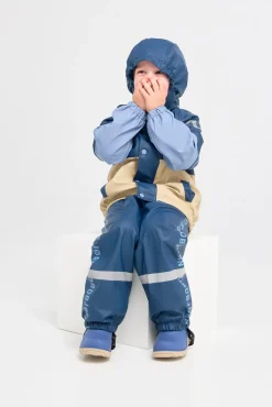 Regntøj|Nordbjrn Nordbjörn Bergen Foret Regnsæt, Insignia Blue/White Pepper Beige