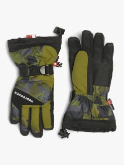 Tilbehør|Vintertøj|Nordbjrn Nordbjørn Explore Jr Handsker, Fern Cork Sort/Grøn/Grå