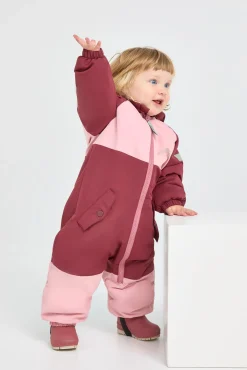 Flyverdragter|Nordbjrn Nordbjørn Fernie Babyflyverdragt, Silver Pink/Oxblood Red Lyserød