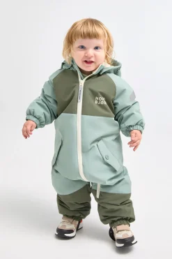 Overtøj|Nordbjrn Nordbjørn Fernie Babyflyverdragt, Beetle/Slate Grey Blå/Grøn