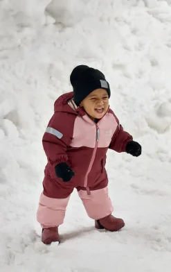 Overtøj|Nordbjrn Nordbjørn Fernie Babyflyverdragt, Silver Pink/Oxblood Red Lyserød