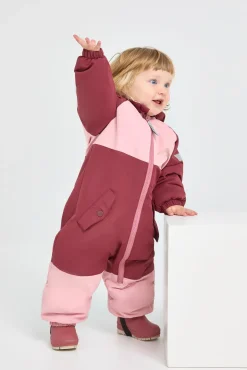 Overtøj|Nordbjrn Nordbjørn Fernie Babyflyverdragt, Silver Pink/Oxblood Red Lyserød