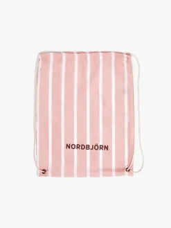 Tasker|Nordbjrn Nordbjørn Heden Gymnastikpose, Pink stripe Lyserød/Hvid