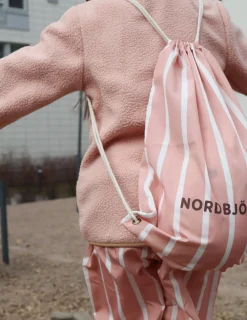 Tasker|Nordbjrn Nordbjørn Heden Gymnastikpose, Pink stripe Lyserød/Hvid