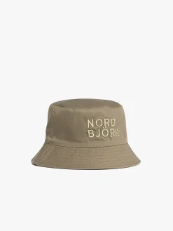 Børn Nordbjrn Uv & Strand|Tilbehør-Nordbjörn Hjortnäs Bucket Hat Vendbar, Grøn