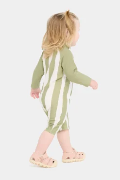 Børn Nordbjrn Uv & Strand-Nordbjörn Hönö UV-Dragt, Green Stripe