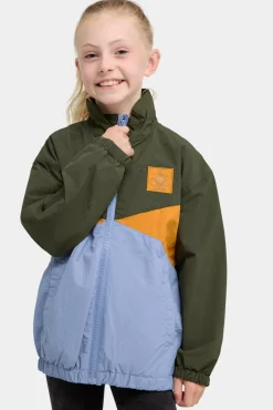 Børn Nordbjrn Vintertøj-Nordbjörn Kolabacken  Vind- og vandafvisende Jakke, Deep Depths/ Stonewash/ Inca Gold