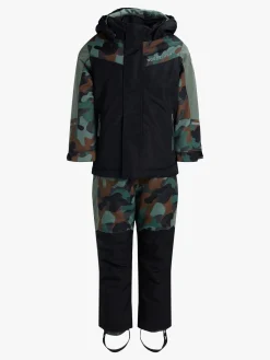 Vintertøj|Nordbjrn Nordbjørn Lech Skisæt, Anthracite/Camo Splash Classic Grøn/Brun/Sort