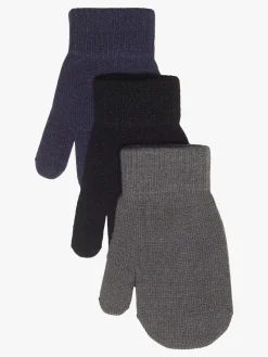 Tilbehør|Nordbjrn Nordbjørn Lillefjord Vanter 3-pak, Black/Quiet Shade/Eclipse Sort/Grå/Blå