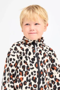 Fleecetøj|Nordbjrn Nordbjørn Malö Fleecetrøje, Leopardy Rustic Sandshell Beige/Brun/Sort