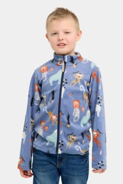 Fleecetøj|Nordbjrn Nordbjørn Malö Fleecetrøje, Monkey Buisness Country Blue Blå/Flerfarvet