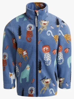 Fleecetøj|Nordbjrn Nordbjørn Malö Fleecetrøje, Monkey Buisness Country Blue Blå/Flerfarvet