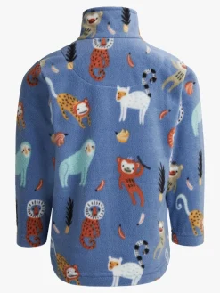 Fleecetøj|Nordbjrn Nordbjørn Malö Fleecetrøje, Monkey Buisness Country Blue Blå/Flerfarvet