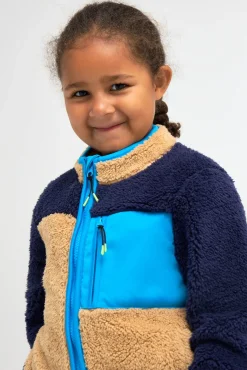 Børn Nordbjrn Fleecetøj-Nordbjørn Montana Fleecetrøje, Blue Latte