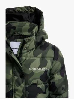 Børn Nordbjrn Vintertøj|Overtøj-Nordbjørn Nevada Dynejakke, Camo Green