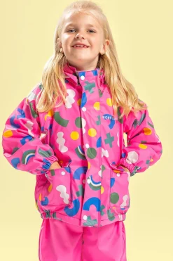 Børn Nordbjrn Regntøj-Nordbjørn Nordvik Foret Regnsæt, Azalea Pink