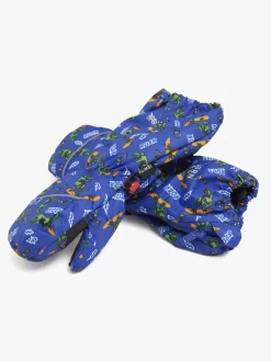 Tilbehør|Vintertøj|Nordbjrn Nordbjørn Peak Vanter, Blue Skate Dino Blå/Grøn