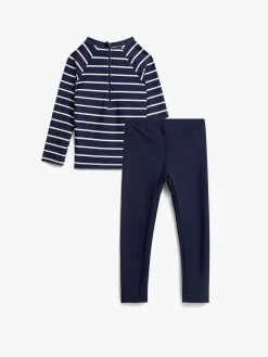 Uv & Strand|Nordbjrn Nordbjørn Sandhamn UV-Sæt, Navy Stripe Blå/Hvid