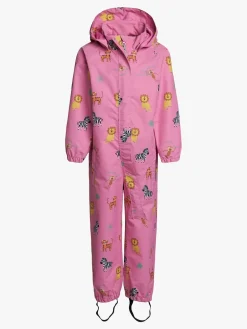 Overtøj|Nordbjrn Nordbjørn Skaftö Skalflyverdragt, Jungle Animals Rosebloom Lyserød/Sort/Gul
