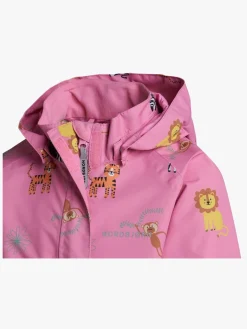 Overtøj|Nordbjrn Nordbjørn Skaftö Skalflyverdragt, Jungle Animals Rosebloom Lyserød/Sort/Gul