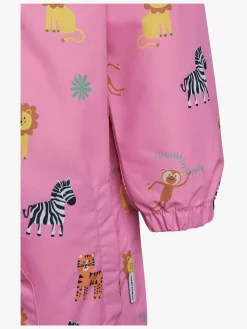 Overtøj|Nordbjrn Nordbjørn Skaftö Skalflyverdragt, Jungle Animals Rosebloom Lyserød/Sort/Gul