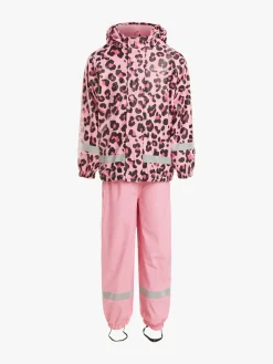 Regntøj|Nordbjrn Nordbjørn Skagen Foret Regnsæt, Leopardy Rosebloom Lyserød/Sort
