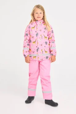 Regntøj|Nordbjrn Nordbjørn Skagen Foret Regnsæt, Mini Safari Sachet Pink Lyserød/Brun
