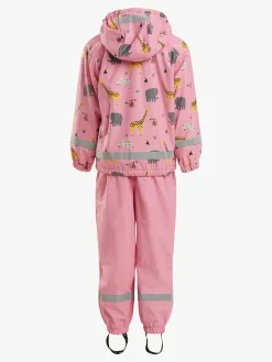 Regntøj|Nordbjrn Nordbjørn Skagen Foret Regnsæt, Mini Safari Sachet Pink Lyserød/Brun