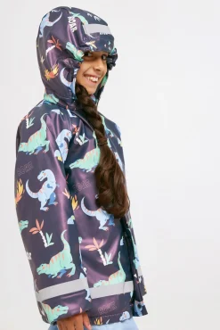 Regntøj|Nordbjrn Nordbjørn Skagen Foret Regnsæt, Dinoland Naval Academy Blå/Grøn/Orange