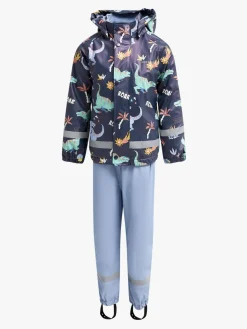 Regntøj|Nordbjrn Nordbjørn Skagen Foret Regnsæt, Dinoland Naval Academy Blå/Grøn/Orange