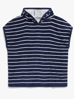 Uv & Strand|Nordbjrn Nordbjørn Skrea Badeponcho, Navy Stripe Blå/Hvid