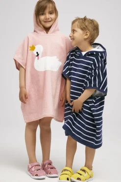 Uv & Strand|Nordbjrn Nordbjørn Skrea Badeponcho, Navy Stripe Blå/Hvid