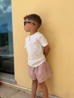 Uv & Strand|Nordbjrn Nordbjørn Solarino Badebukser, Brown Stripe Brun/Hvid