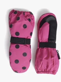 Børn Nordbjrn Tilbehør|Vintertøj-Nordbjørn Stalon Vanter, Pink/Black Dots