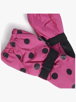 Børn Nordbjrn Tilbehør|Vintertøj-Nordbjørn Stalon Vanter, Pink/Black Dots
