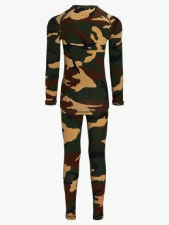 Undertøj|Nordbjrn Nordbjørn Verbier Skiundertøj Bamboo, Camo Classic Grøn/Brun/Beige