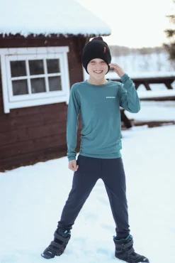 Børn Nordbjrn Undertøj-Nordbjørn Verbier Skiundertøj Bambus, Hydro Green