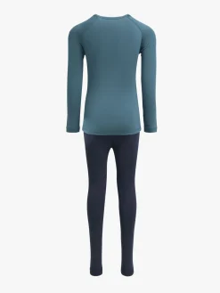 Børn Nordbjrn Undertøj-Nordbjørn Verbier Skiundertøj Bambus, Hydro Green