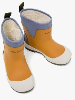 Børn Nordbjrn Gummistøvler-Nordbjörn Viskan  Forede Gummistøvler, Inca Gold/Stonewash/Deep Depths
