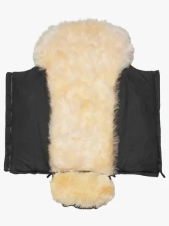 Køreposer|Nordlys Saga Lammeskindskørepose, Sort/Natur Hvid/Sort