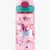 Spisetid|Nuby Soft Straw Push Drikkedunk Enhjørning 540 ml, Pink