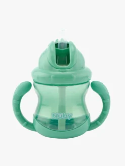 Spisetid|Nuby Twin Handle Flip It Kop 240 ml +12 m, Grøn Grøn