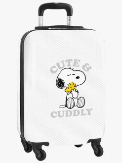 Tasker|Snoopy Nuser Kabin Kuffert 40L Friends Forever, Hvid
