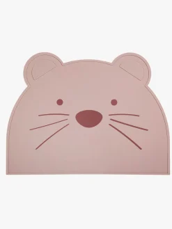 Spisetid|nuuroo Ester Ear Dækkeserviet Silikone, Woodrose Lyserød