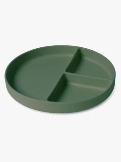 Spisetid|nuuroo Mingo Opdelt Tallerken Silikone, Dusty Green Grøn